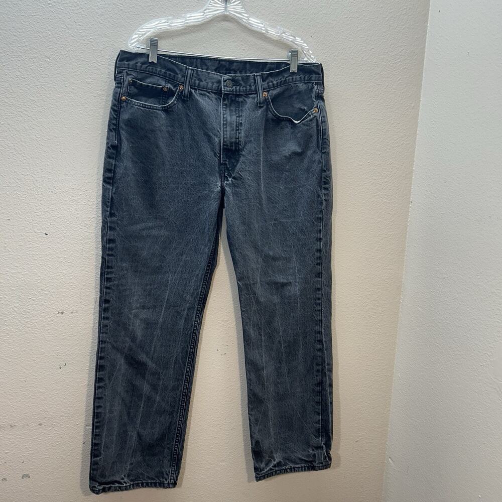 Levis 514‎ Jeans Men 38x30 (38x30) Black Denim Slim Straight Leg Dark Wash